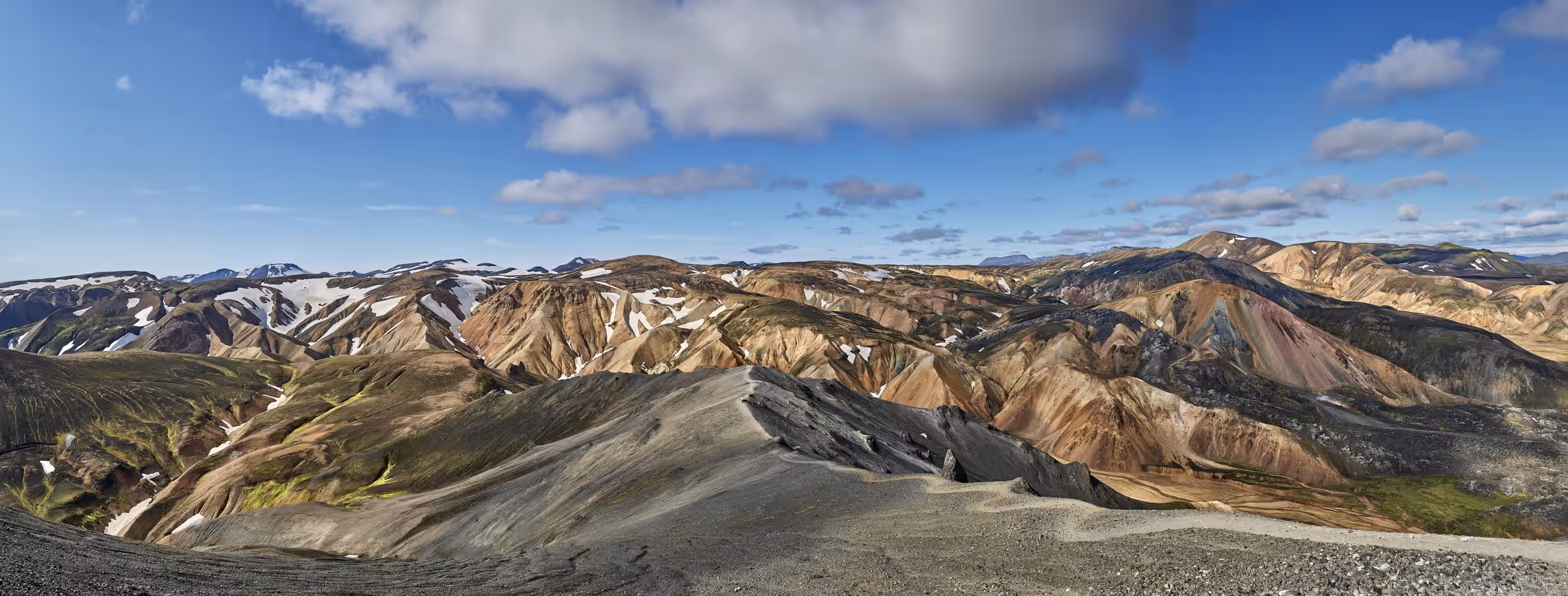 Panorama der Rhyolith-Berge von Landmannalaugar